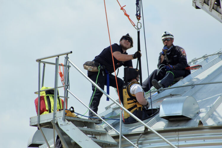 Better Prepared Clinton County first responders take part in grain bin